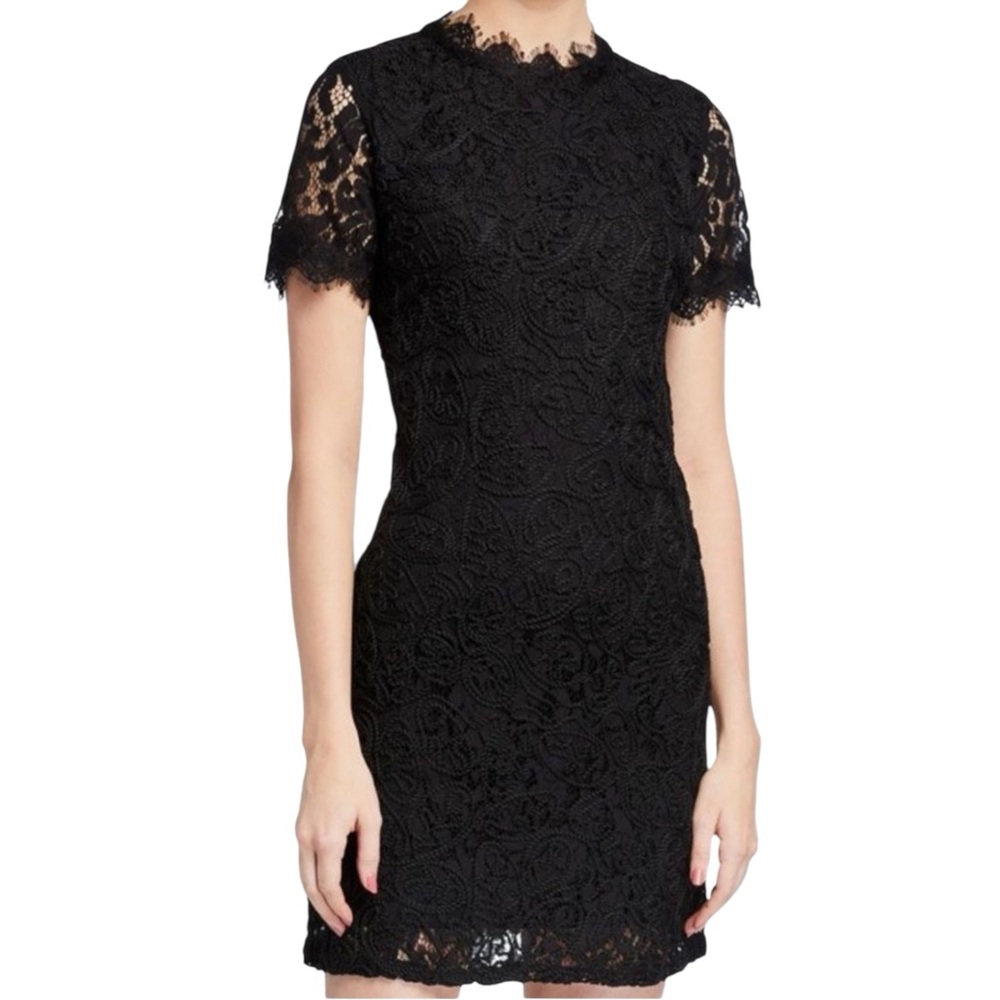 Dex Black Lace Mini Dress Size Medium